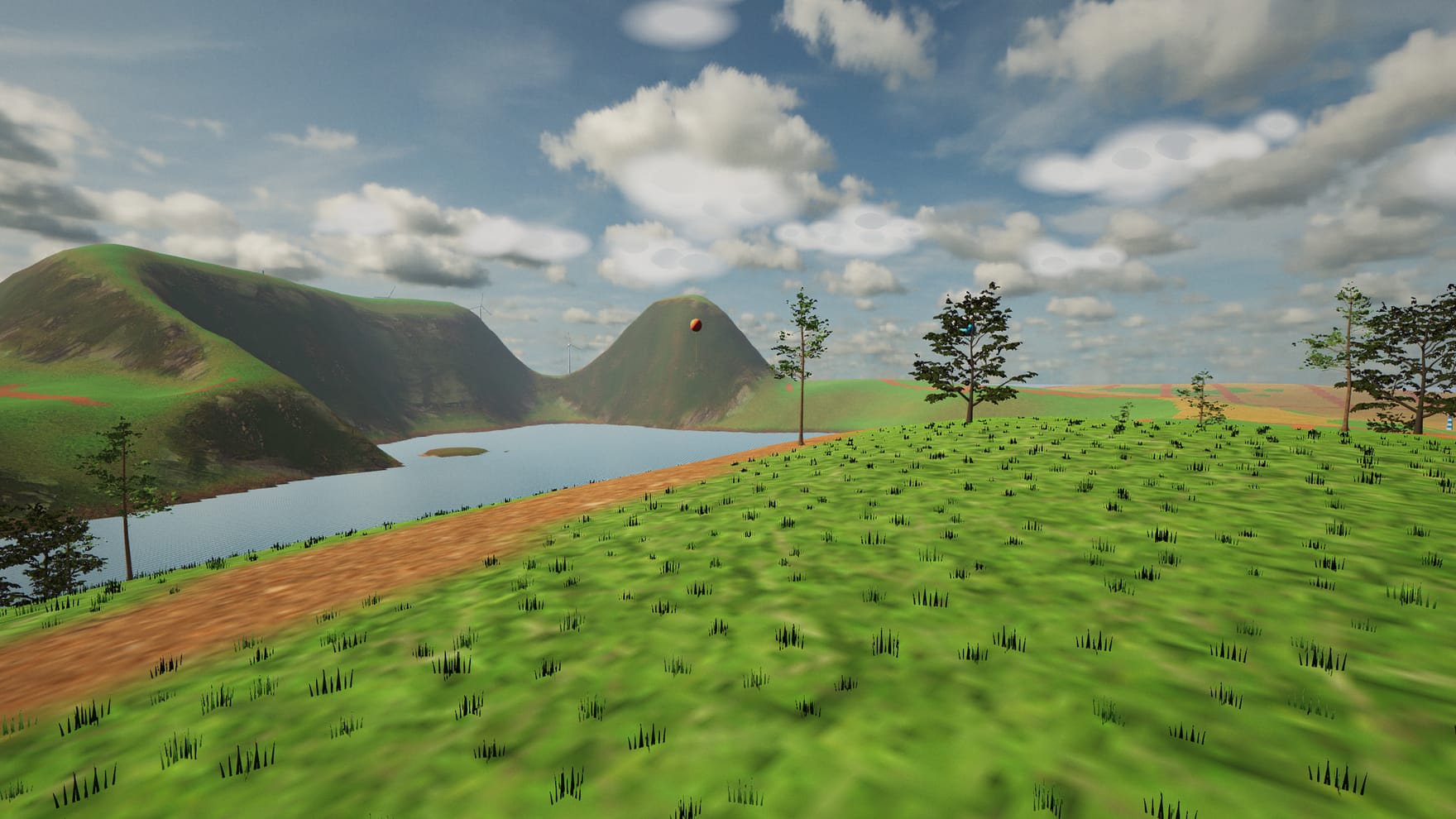 Nanawing 1's FPV view over its farmland island